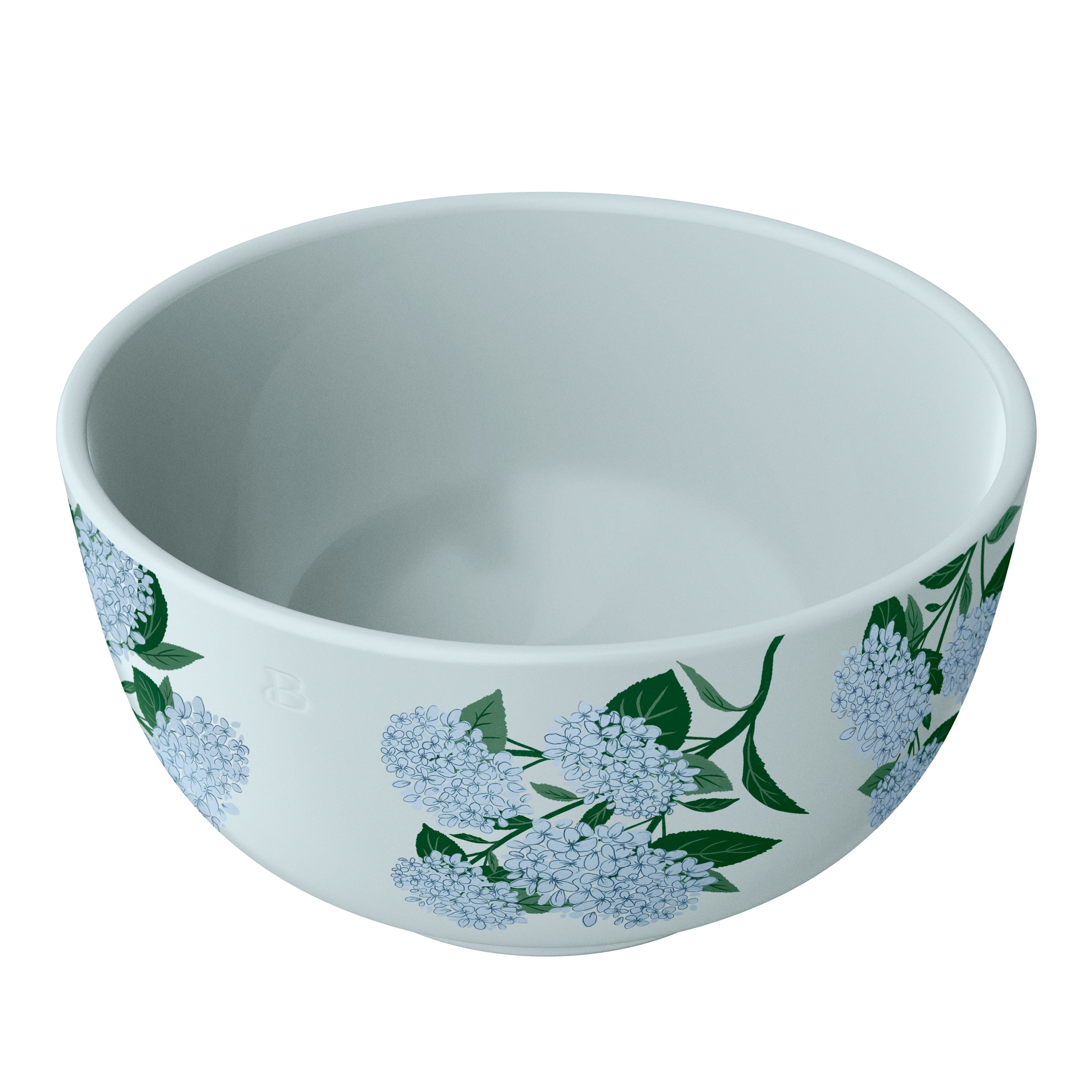 Beautiful 4 Qt Stoneware Batter Mixing Bowl, Hydrangea Floral by Drew Barrymore