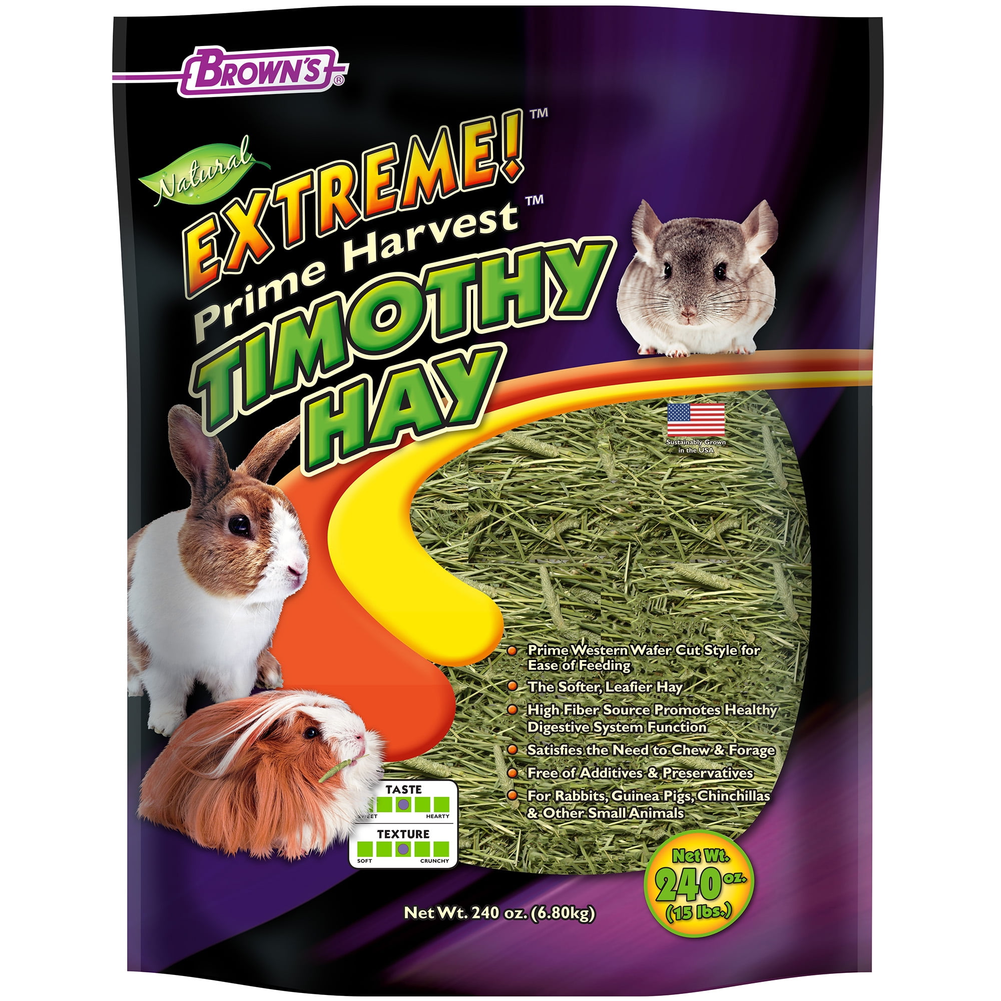 Extreme Timothy Hay, Small Animal Food, 240 oz - Walmart.com
