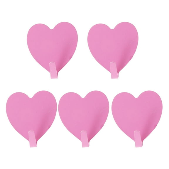 Arborister Pink Heart Shaped Wall Hooks for Home Bathroom Kitchen