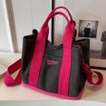 thumbnail image 4 of Bolso bandolera elegante para mujer, bolso informal de lona de gran capacidad (gris oscuro), 4 of 8