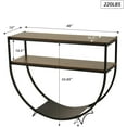 thumbnail image 4 of Erommy Entryway Table Console Table Sofa Table 3 Tiered, Rustic Style, Brown, 4 of 6