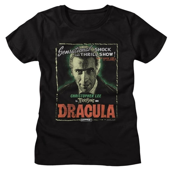 Dracula Terrifying Christopher Lee Women's T Shirt (L)