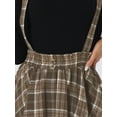 thumbnail image 5 of DARING DIVA Women's Tartan Plaid Skater Suspender Skirt M Coffee Brown, 5 of 6