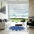 thumbnail image 7 of Ahgly Company Machine Washable Indoor Rectangle Transitional Sapphire Blue Area Rugs, 3' x 5', 7 of 7