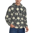 thumbnail image 2 of Fotbe Men's Hoodie with Daisies Flowers Pattern - Kangaroo Pocket Pullover Hooded Sweatshirt, Perfect for Daily Wear, Travel, and Home-Large, 2 of 7