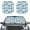Butterfly Hydrangea Boho Mandala Flower, variant on Kuiaobaty Auto Windshield Sun Shade Marble Texture Blue Pattern Easy to Install UV Rays Sun Visor Protector Covers Car Decoration 2 Pack Fit Most Sedans SUVs Trucks