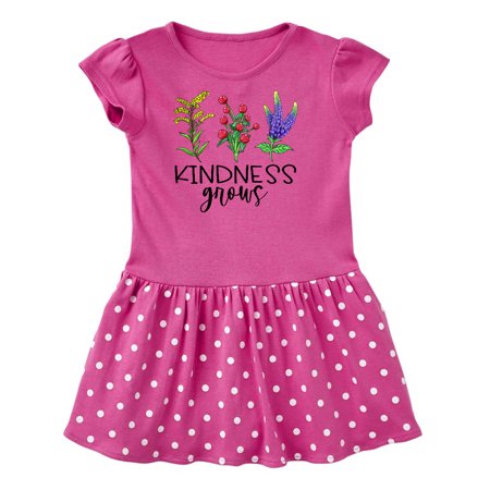 

Inktastic Kindness Grows Wildflowers Gift Toddler Girl Dress