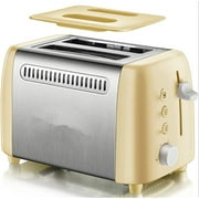 Multi-Purpose 2-Slice Toaster,Household Breakfast Machine, with Dust Cover, 6 Adjustable Browning Control, With Defrost/Reheat/Cancel Function,32Cm Wide Slots