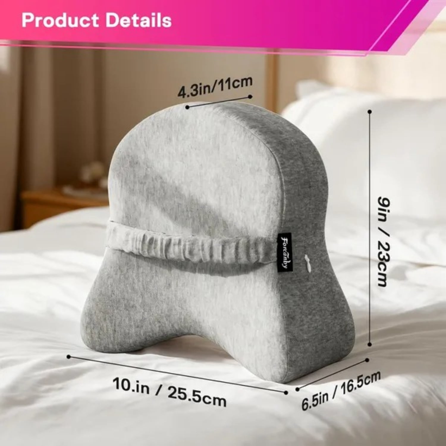 Knee Pillow for Side Sleepers Memory Foam Spine Alignment Pillow for Back Hip Pain Sciatica Pregnancy Surgery Recovery