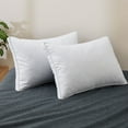 thumbnail image 5 of Peace Nest Set of 2 Premium Soft Goose Feather Down Bed Pillow with Gusset - White Standard, 5 of 5