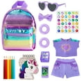 thumbnail image 4 of ZITA ELEMENT 18 Inch Girl Doll Clothes and Accessories School Supplies Playset with Doll Clothes,School Bags, Sunglasses, Pencils, Pencil Sharpener, Notebooks, Phone, Hair Clip, Stickers （No Doll）, 4 of 8