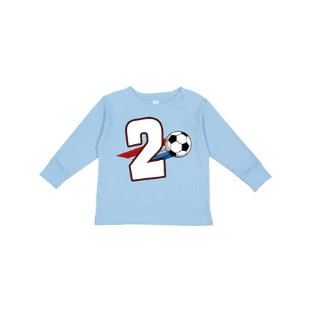 

Inktastic Second Birthday Soccer Gift Toddler Boy or Toddler Girl Long Sleeve T-Shirt