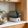 thumbnail image 4 of Toaster Cover 2 Slice, Sage Green Black Plaid Dustproof Bakeware Oven Protector with Top Hook, Vintage Star Buffalo Check Rustic Waterproof Small Kitchen Appliance Toasters Dust Cover, 12"x7.5"x8", 4 of 9