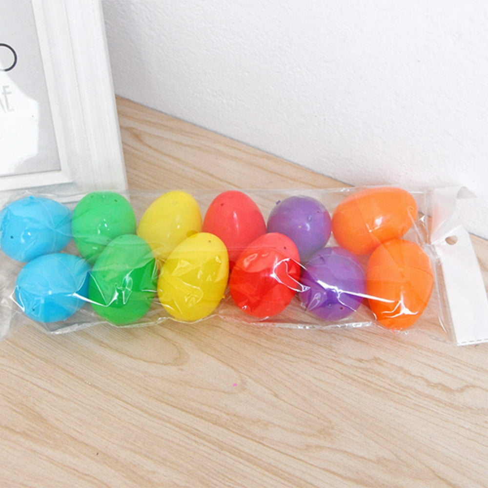Jooan 12Pcs Fillable Easter Eggs Bulk Colorful Bright Plastic Easter