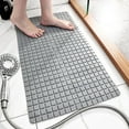thumbnail image 1 of Square Shower Mat Extra Large Non Slip Mat For Elderly & Kids Bathroom Drain Holes Strong Suction Cups, 1 of 7