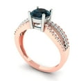 thumbnail image 2 of Clara Pucci 14K White/Rose Gold 1.27ct LondonBlueTopaz Solitaire with, 2 of 8