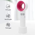 thumbnail image 4 of IDOLCO USB Rechargebale Handheld Fan, 1200 mAh Bladeless Mini Portable Fan with Base [White/Pink], 4 of 6