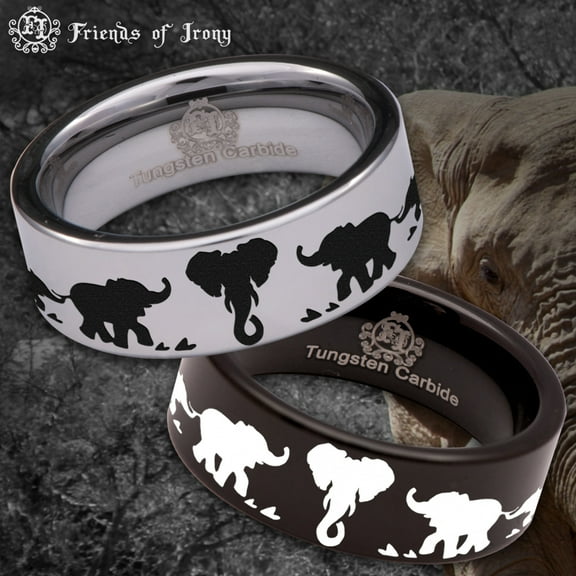 Elephant Tungsten Carbide Ring