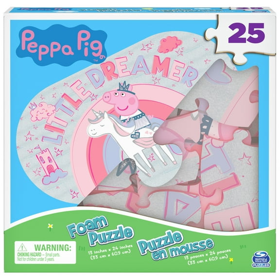 25-Piece Peppa Pig Foam Puzzle, for Families and Kids ages 4 and up