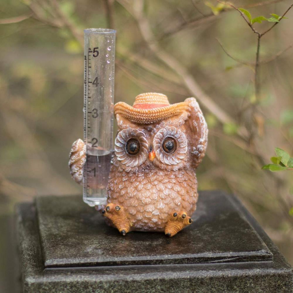 4" x 6" Owl and tree Thermometer Cast Iron Unique Patio Backyard Decor Gift 