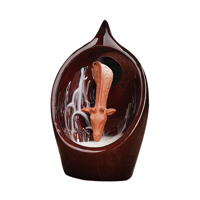 Quemador de incienso de reflujo creativo, soporte de incienso, adorno coleccionable para relajación, decoración de Yoga de escritorio para el hogar Zulema Incensario de reflujo