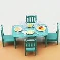 thumbnail image 1 of 1 Set Dollhouse Toy High Simulation Children Cartoon Smooth Edge Mini Dining Table Toy for Boys Girls, 1 of 7
