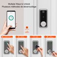 thumbnail image 3 of Black+Decker Fingerprint Smart Lock with Gateway – WiFi Bluetooth Remote Access, IC Card & App Control, Auto-Lock Keyless Entry Door Lock, Silver Finish, 3 of 4
