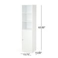 thumbnail image 3 of GDF Studio Schemkel Modern Free Standing Bathroom Storage Cabinet, Matte White, 3 of 10