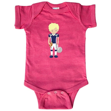 

Inktastic Cute Boy Blond Hair Rugby American Football Gift Baby Boy Bodysuit