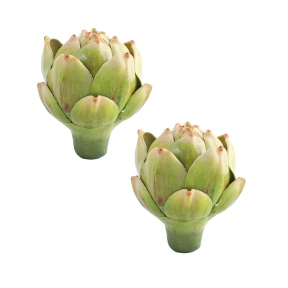 3Pcs Green Large Artichokes for Decoration - Realistic Fruit Bowl Fillers, Artificial Vegetable Decor for Home Kitchen Table Party Centerpiece