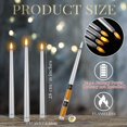 thumbnail image 2 of HSHDLDF 24 Packs Flameless Taper Candles Battery Operated 11 Inch Long Candle Light LED Flameless Candlesticks Fake Candles Flickering Tapered Candles for Valentine's Day, Wedding(Silver), 2 of 7