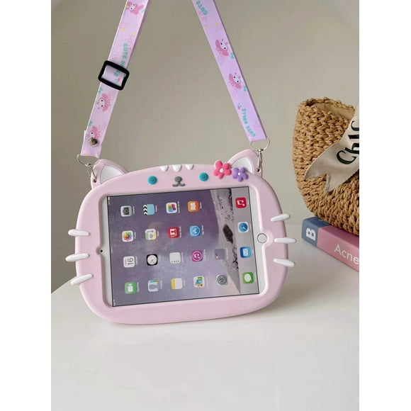 Cute Cartoon Tablet Cover for Samsung Galaxy Tab A8 10.5 2021 SM X200 X205 A7 Lite 8.7 T220 A 8.0 T290 A7 10.4 T500 A 10.1 T510 Cat With Strap A8 10.5 2021 SM-X205
