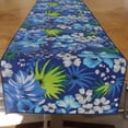 thumbnail image 3 of Cotton Print Table Runner Floral Tropical Hawaiian Royal Blue, 3 of 4