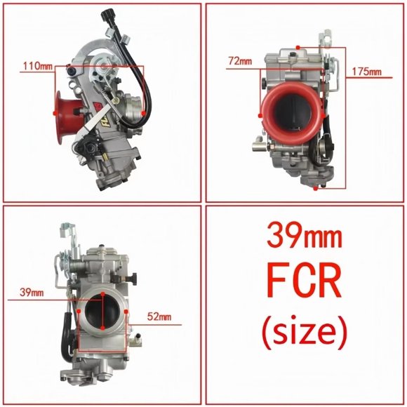 FCR 28 31 33 35 37 39 41mm Carburateur pour Keihin CRF450-650 S450 pour 450 FS450 Glissière Plate ATV Quad Moto Tout-Terrain