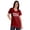 Bright Crimson Red, variant on Vaccinated And Ready To Travel Funny Pro-Vaccine V-Neck T-shirt For Womens