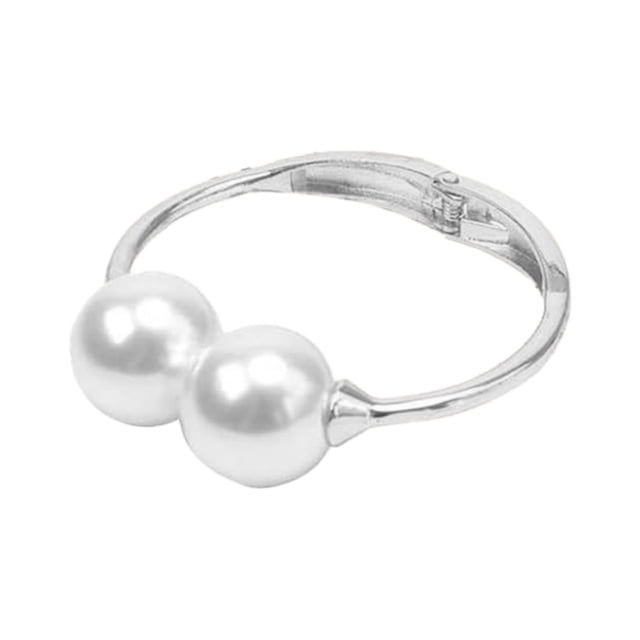 IMENGL Liquidation! Clip de Fixation Delayuji, Attaches de Rideaux Perles Blanches, Attaches de Rideaux Perlées pour Maison, Décoration de Rideaux, Attaches de Fenêtre, Supports de Rideaux 1 Pce Taille Unique Argent