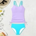 thumbnail image 5 of shoper Swim suits for Girls 12-14 years Girls Two Piece Swimwear with Adjustable Bikini Top and Skirt Tankini for Beach Pool Comfortable Cute Design Mint Green 15-16Years, 5 of 6