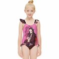 thumbnail image 3 of Kamado Nezuko Girls Swimsuit Ruffle One-piece Beachwear Kids Cute Swimwear Summer Bathing Suit 8-10Y（130cm）, 3 of 8