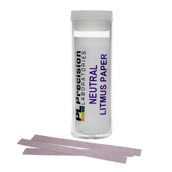 Neutral Litmus Test Strips, Vial/100 Testing Papers - For Acidity/Alkalinity Testing