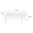 thumbnail image 5 of Allora Mid Century Modern Fabric Bench in Gray, 5 of 5