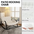 thumbnail image 6 of HomeZeer Indoor Rocking Chair with Cushion, Modern Grand Papasan Rocker Chairs, Oversize Papasan Recliner Chair for Living Room, Bedroom, Study Room, Beige, 6 of 11