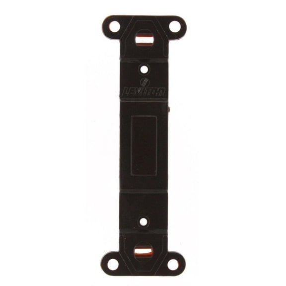 Leviton Toggle Plastic Adapter Plate Blank Toggle Switch Plate Cover - No Hole - Brown