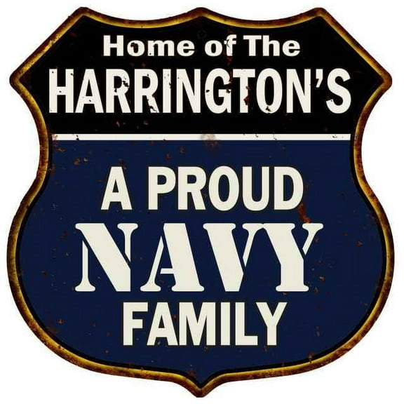 HARRINGTON'S Proud Navy Family Sign Shield Metal 12x12 Gift 211110017462