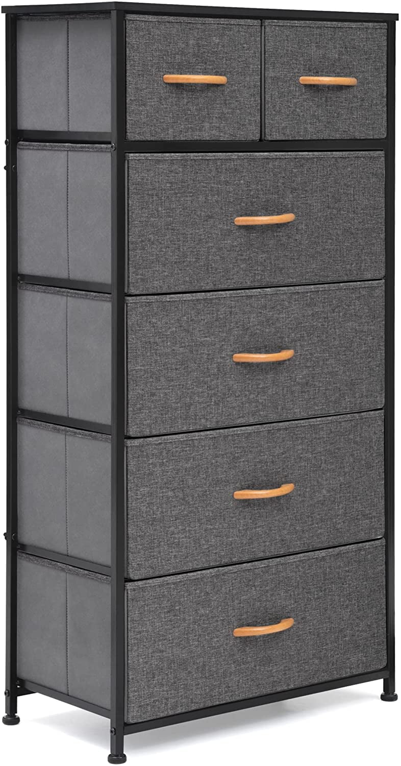 GEDUBIUBOO Tall Dresser Organizer 6 Drawers Dresser Fabric Closets