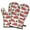 Red Christmas Car, variant on Cute Oven Mitts,Red Christmas Collage Pattern Oven Mitt 2-Pack Set,Kitchen Gloves for Oven,Heat Resistant Oven Mitts 7.7"x12"