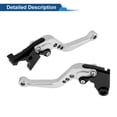 thumbnail image 7 of Unique Bargains Short Brake Clutch Levers for Kawasaki ZX6R/ZX636R/ZX6RR 2000-2004 Adjustable Motorcycle Handlebar Brake Lever Aluminum Alloy Silver Tone 1 Pair, 7 of 7