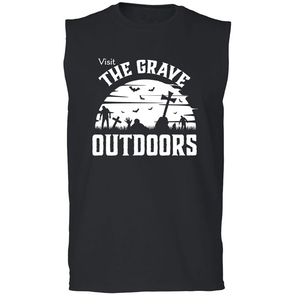 Visit The Grave Outdoors Adult Sleeveless Tee