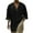 Black, variant on lmcalzta Mens Cotton Linen Shirts Oversized 3/4 Sleeve Loose Fitted Lightweight V Neck Beach Tee Shirts