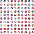 thumbnail image 1 of Creative Push Pins National Flag Thumbtack Country Map Push Pins For Bulletin Board, Map, Office (100 Pieces, Assorted Countries Pattern), 1 of 5
