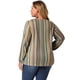 thumbnail image 5 of Women's Plus Size Blouse Colorful Round Neck Elastic Cuff Long Sleeve Stripe Top Multicolor 4X, 5 of 7